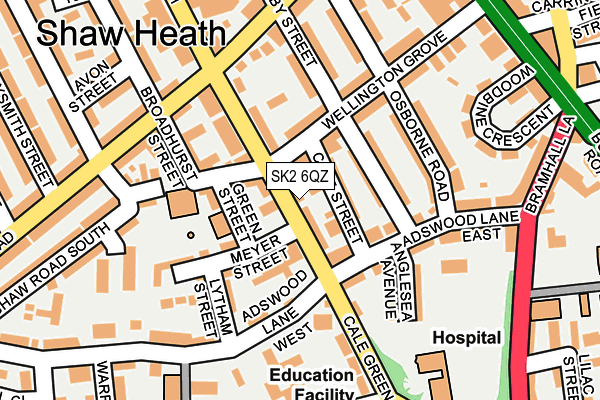SK2 6QZ map - OS OpenMap – Local (Ordnance Survey) SK2 6QZ map - OS OpenMap – Local (Ordnance Survey)