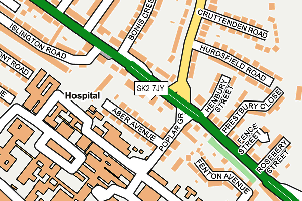 SK2 7JY map - OS OpenMap – Local (Ordnance Survey) SK2 7JY map - OS OpenMap – Local (Ordnance Survey)