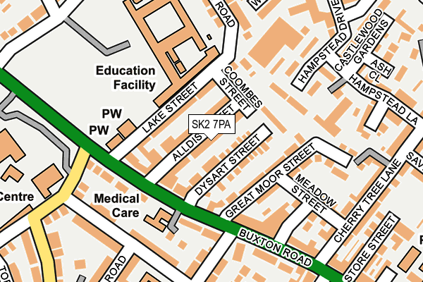 SK2 7PA map - OS OpenMap – Local (Ordnance Survey) SK2 7PA map - OS OpenMap – Local (Ordnance Survey)