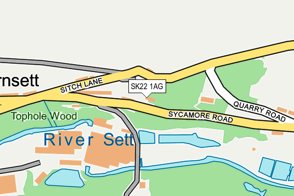 SK22 1AG map - OS OpenMap – Local (Ordnance Survey)