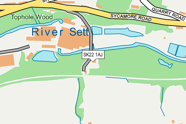 SK22 1AJ map - OS OpenMap – Local (Ordnance Survey)