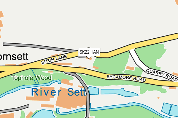SK22 1AN map - OS OpenMap – Local (Ordnance Survey)