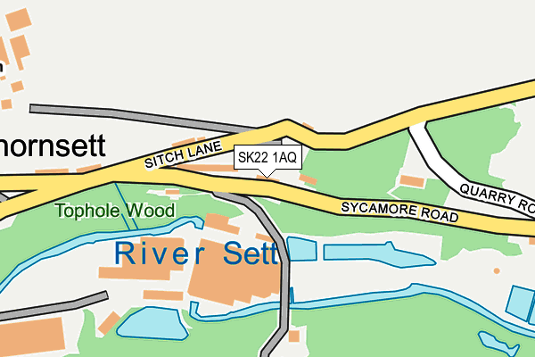 SK22 1AQ map - OS OpenMap – Local (Ordnance Survey)