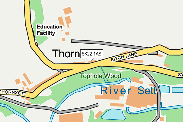 SK22 1AS map - OS OpenMap – Local (Ordnance Survey) SK22 1AS map - OS OpenMap – Local (Ordnance Survey)