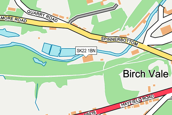 SK22 1BN map - OS OpenMap – Local (Ordnance Survey)