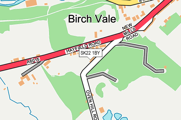 SK22 1BY map - OS OpenMap – Local (Ordnance Survey)