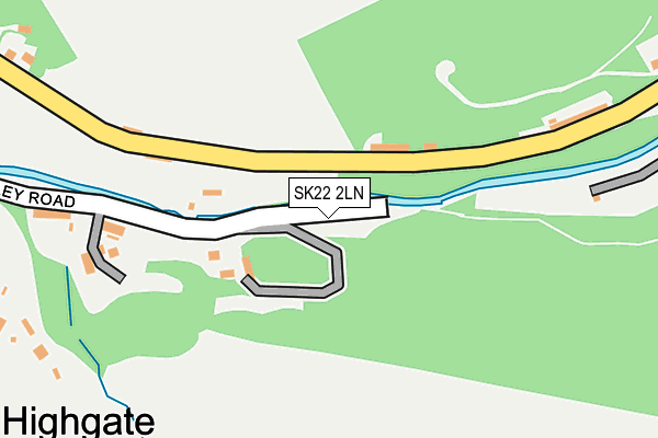 SK22 2LN map - OS OpenMap – Local (Ordnance Survey) SK22 2LN map - OS OpenMap – Local (Ordnance Survey)