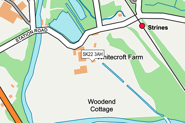 SK22 3AH map - OS OpenMap – Local (Ordnance Survey)