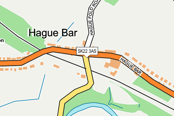 SK22 3AS map - OS OpenMap – Local (Ordnance Survey)