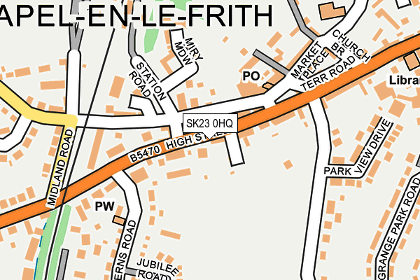 SK23 0HQ map - OS OpenMap – Local (Ordnance Survey) SK23 0HQ map - OS OpenMap – Local (Ordnance Survey)
