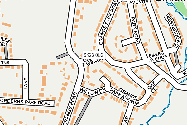 SK23 0LG map - OS OpenMap – Local (Ordnance Survey) SK23 0LG map - OS OpenMap – Local (Ordnance Survey)