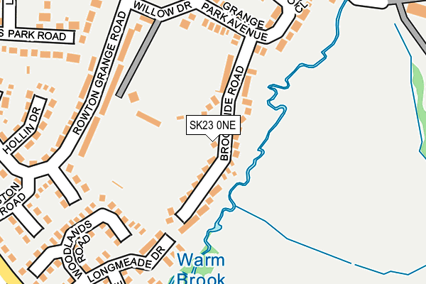SK23 0NE map - OS OpenMap – Local (Ordnance Survey) SK23 0NE map - OS OpenMap – Local (Ordnance Survey)