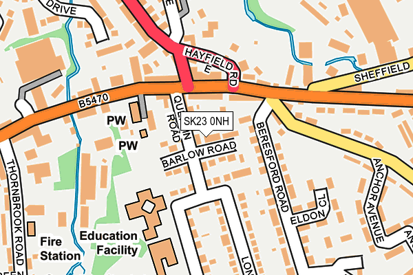SK23 0NH map - OS OpenMap – Local (Ordnance Survey) SK23 0NH map - OS OpenMap – Local (Ordnance Survey)