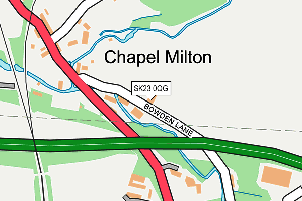 SK23 0QG map - OS OpenMap – Local (Ordnance Survey) SK23 0QG map - OS OpenMap – Local (Ordnance Survey)