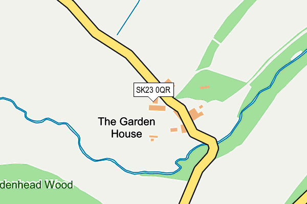 SK23 0QR map - OS OpenMap – Local (Ordnance Survey) SK23 0QR map - OS OpenMap – Local (Ordnance Survey)