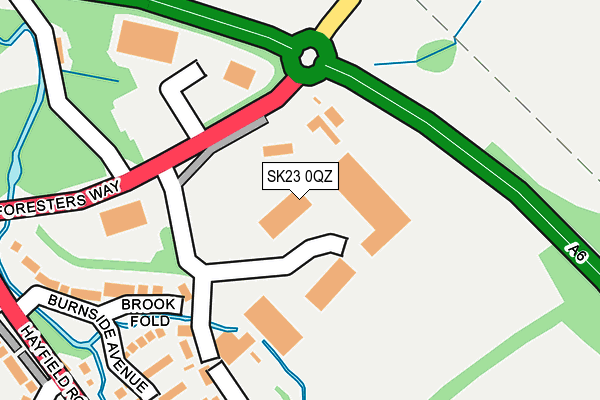 SK23 0QZ map - OS OpenMap – Local (Ordnance Survey) SK23 0QZ map - OS OpenMap – Local (Ordnance Survey)