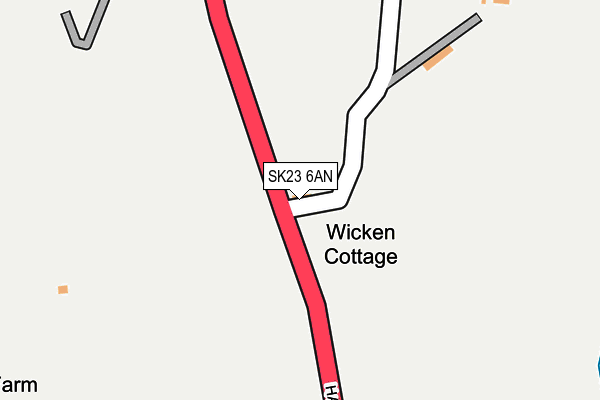 SK23 6AN map - OS OpenMap – Local (Ordnance Survey)