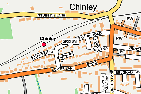 SK23 6AT map - OS OpenMap – Local (Ordnance Survey) SK23 6AT map - OS OpenMap – Local (Ordnance Survey)