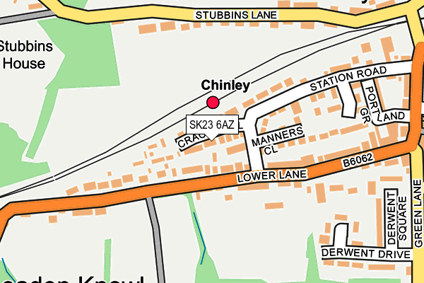 SK23 6AZ map - OS OpenMap – Local (Ordnance Survey)