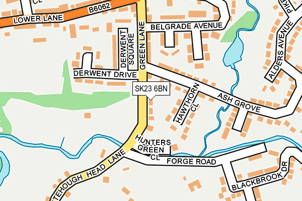 SK23 6BN map - OS OpenMap – Local (Ordnance Survey) SK23 6BN map - OS OpenMap – Local (Ordnance Survey)