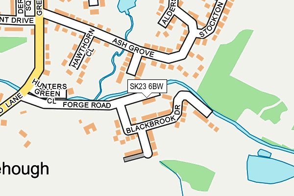 SK23 6BW map - OS OpenMap – Local (Ordnance Survey) SK23 6BW map - OS OpenMap – Local (Ordnance Survey)