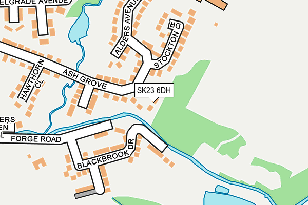 SK23 6DH map - OS OpenMap – Local (Ordnance Survey) SK23 6DH map - OS OpenMap – Local (Ordnance Survey)
