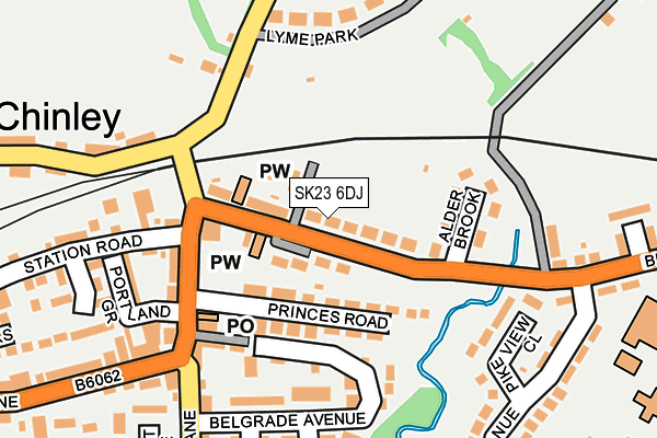 SK23 6DJ map - OS OpenMap – Local (Ordnance Survey) SK23 6DJ map - OS OpenMap – Local (Ordnance Survey)