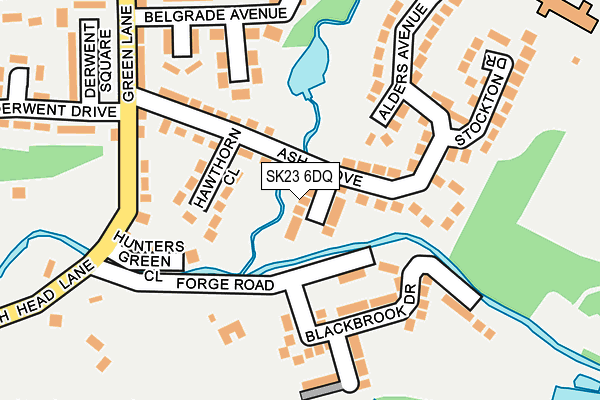 SK23 6DQ map - OS OpenMap – Local (Ordnance Survey) SK23 6DQ map - OS OpenMap – Local (Ordnance Survey)