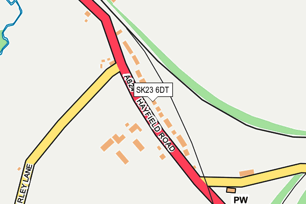 SK23 6DT map - OS OpenMap – Local (Ordnance Survey) SK23 6DT map - OS OpenMap – Local (Ordnance Survey)