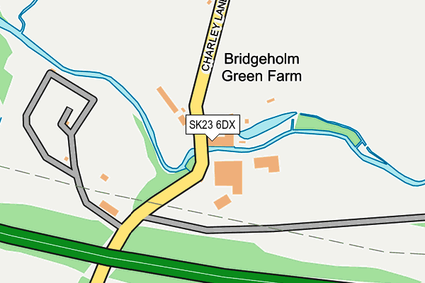 SK23 6DX map - OS OpenMap – Local (Ordnance Survey) SK23 6DX map - OS OpenMap – Local (Ordnance Survey)