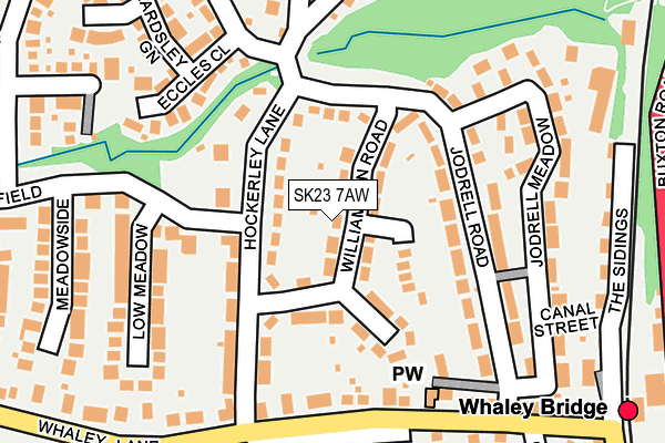 SK23 7AW map - OS OpenMap – Local (Ordnance Survey) SK23 7AW map - OS OpenMap – Local (Ordnance Survey)