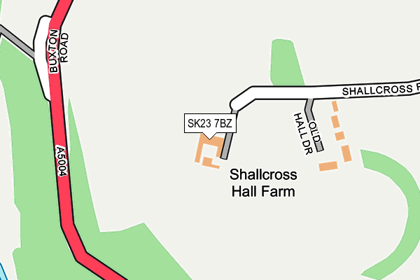 SK23 7BZ map - OS OpenMap – Local (Ordnance Survey)