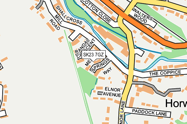 SK23 7GZ map - OS OpenMap – Local (Ordnance Survey) SK23 7GZ map - OS OpenMap – Local (Ordnance Survey)