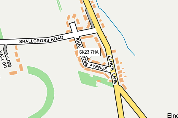 SK23 7HA map - OS OpenMap – Local (Ordnance Survey) SK23 7HA map - OS OpenMap – Local (Ordnance Survey)