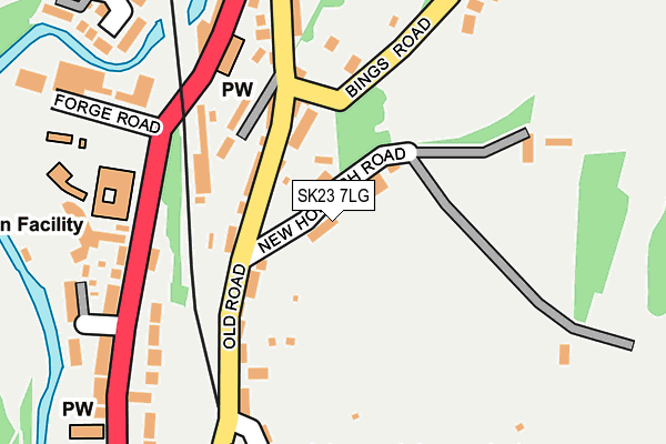 SK23 7LG map - OS OpenMap – Local (Ordnance Survey) SK23 7LG map - OS OpenMap – Local (Ordnance Survey)