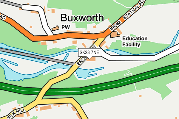 SK23 7NE map - OS OpenMap – Local (Ordnance Survey)