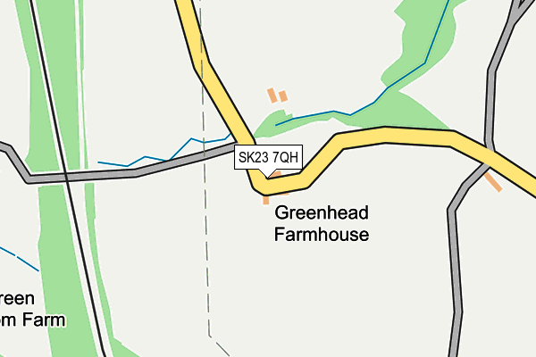 SK23 7QH map - OS OpenMap – Local (Ordnance Survey) SK23 7QH map - OS OpenMap – Local (Ordnance Survey)