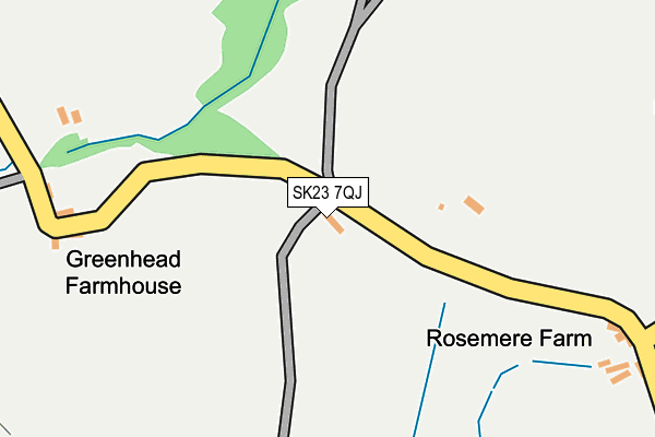 SK23 7QJ map - OS OpenMap – Local (Ordnance Survey) SK23 7QJ map - OS OpenMap – Local (Ordnance Survey)