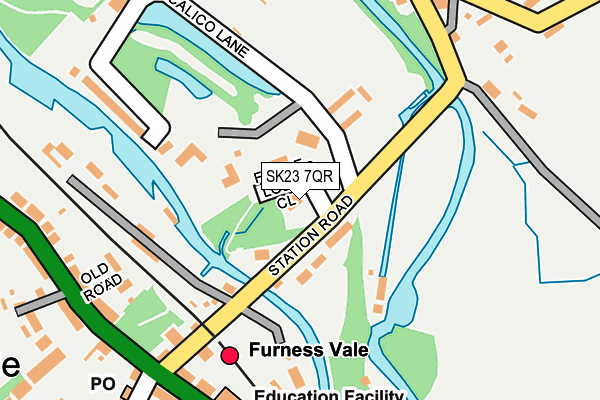 SK23 7QR map - OS OpenMap – Local (Ordnance Survey) SK23 7QR map - OS OpenMap – Local (Ordnance Survey)