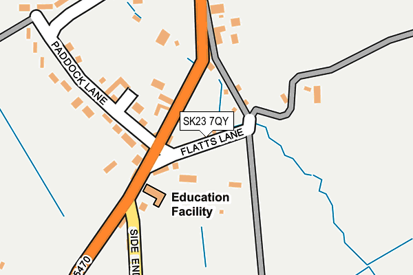 SK23 7QY map - OS OpenMap – Local (Ordnance Survey) SK23 7QY map - OS OpenMap – Local (Ordnance Survey)