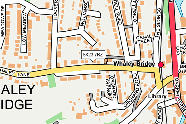 SK23 7RZ map - OS OpenMap – Local (Ordnance Survey)
