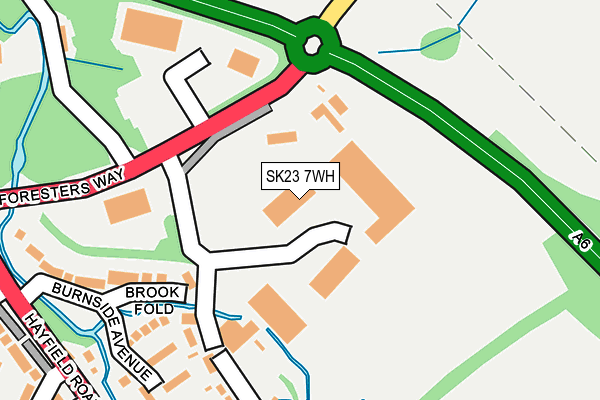 SK23 7WH map - OS OpenMap – Local (Ordnance Survey) SK23 7WH map - OS OpenMap – Local (Ordnance Survey)