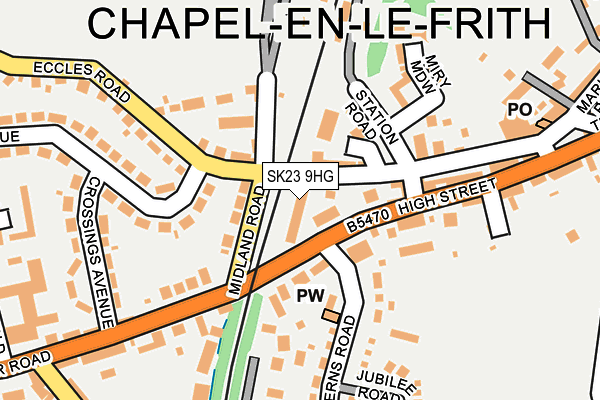 SK23 9HG map - OS OpenMap – Local (Ordnance Survey) SK23 9HG map - OS OpenMap – Local (Ordnance Survey)