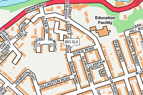 SK3 0LA map - OS OpenMap – Local (Ordnance Survey)