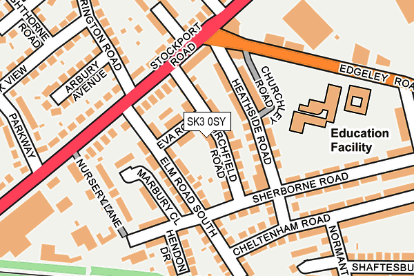 SK3 0SY map - OS OpenMap – Local (Ordnance Survey) SK3 0SY map - OS OpenMap – Local (Ordnance Survey)