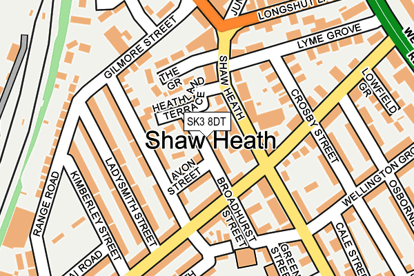 SK3 8DT map - OS OpenMap – Local (Ordnance Survey)