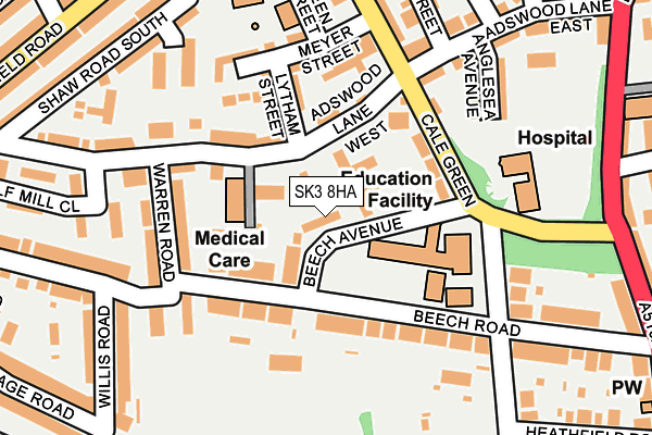 SK3 8HA map - OS OpenMap – Local (Ordnance Survey) SK3 8HA map - OS OpenMap – Local (Ordnance Survey)