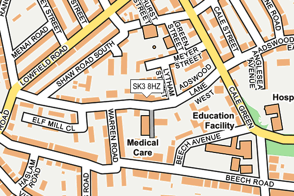 SK3 8HZ map - OS OpenMap – Local (Ordnance Survey) SK3 8HZ map - OS OpenMap – Local (Ordnance Survey)