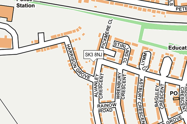SK3 8NJ map - OS OpenMap – Local (Ordnance Survey) SK3 8NJ map - OS OpenMap – Local (Ordnance Survey)