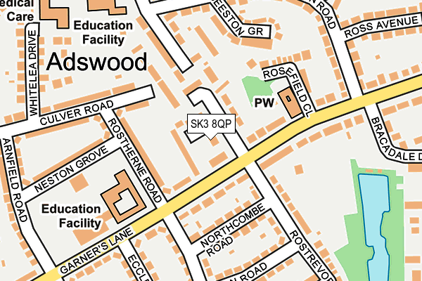SK3 8QP map - OS OpenMap – Local (Ordnance Survey) SK3 8QP map - OS OpenMap – Local (Ordnance Survey)